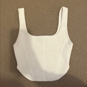 Babaton White Crop Top